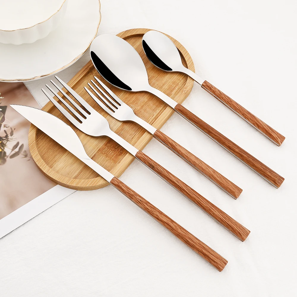 Bamboo Cutlery - Juego de cubiertos con mango de