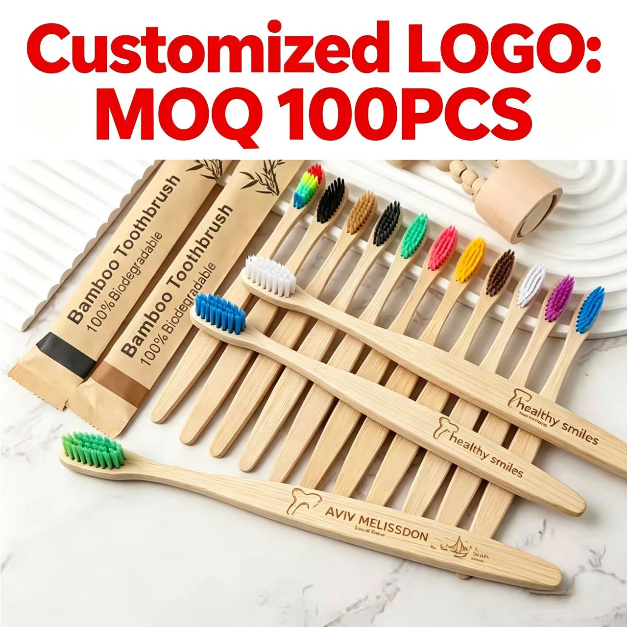 Bamboo Toothbrush - Cepillos de dientes de bambú, 100