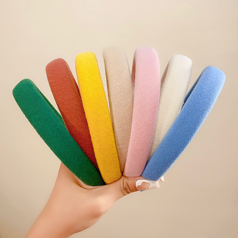 Eco Sponge - Diadema de lino esponjoso colorida, sencilla
