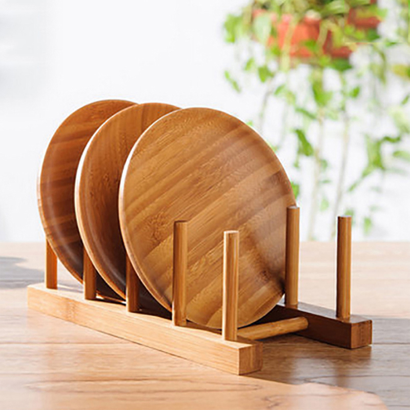 Bamboo Cutlery - Escurridor de cocina, estante para platos,