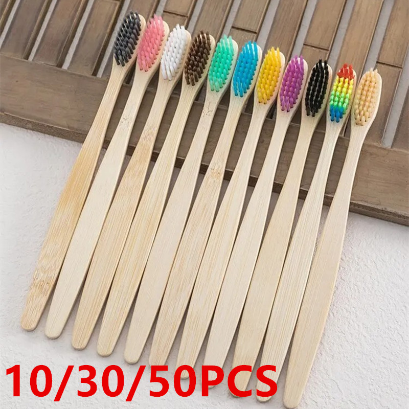 Paquete de 10 cepillos de dien - Bamboo Toothbrush reseña y precio