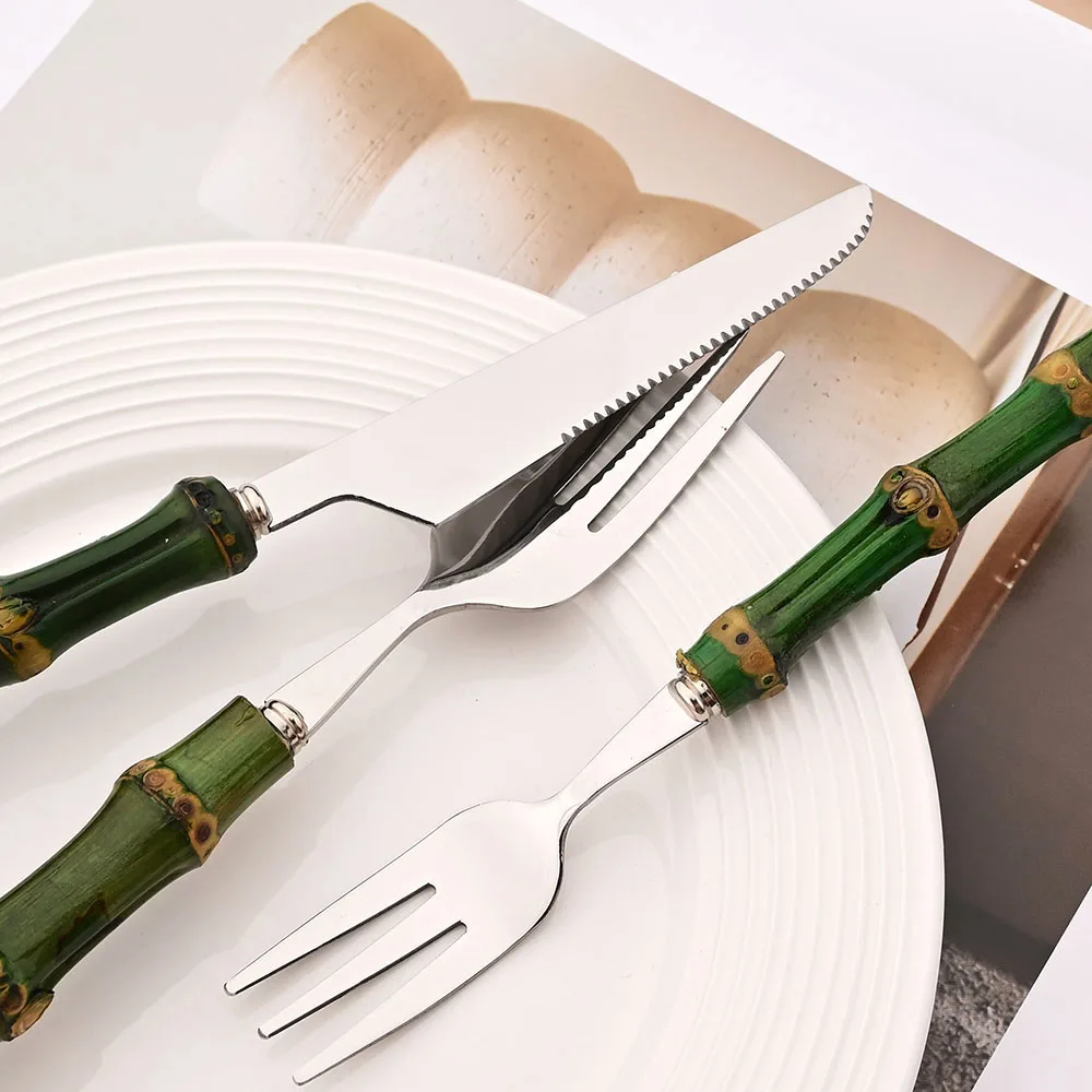 Juego de cubiertos de acero in - Bamboo Cutlery reseña y precio
