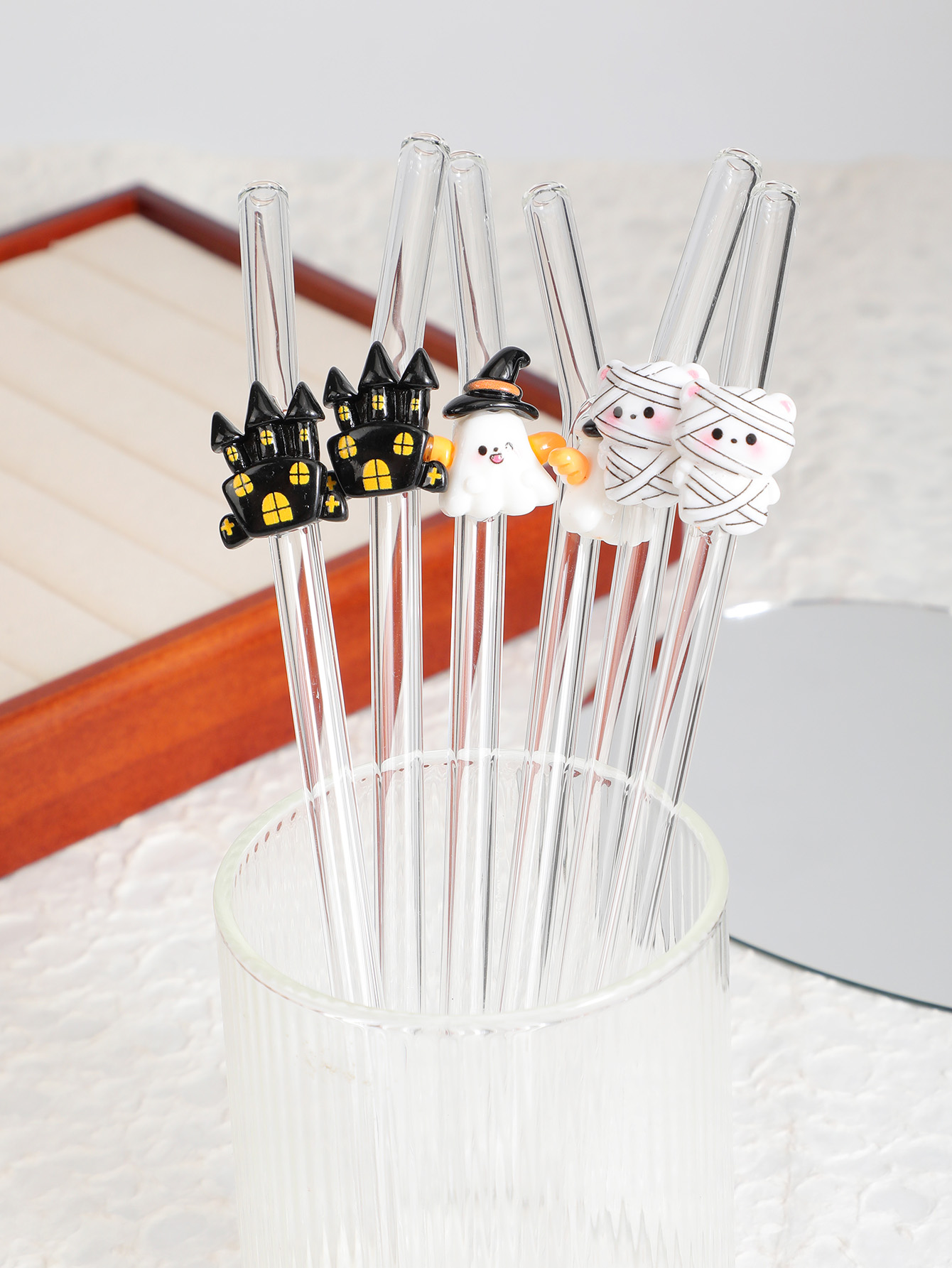 3/6 piezas de pajitas de vidri - Reusable Straw reseña y precio