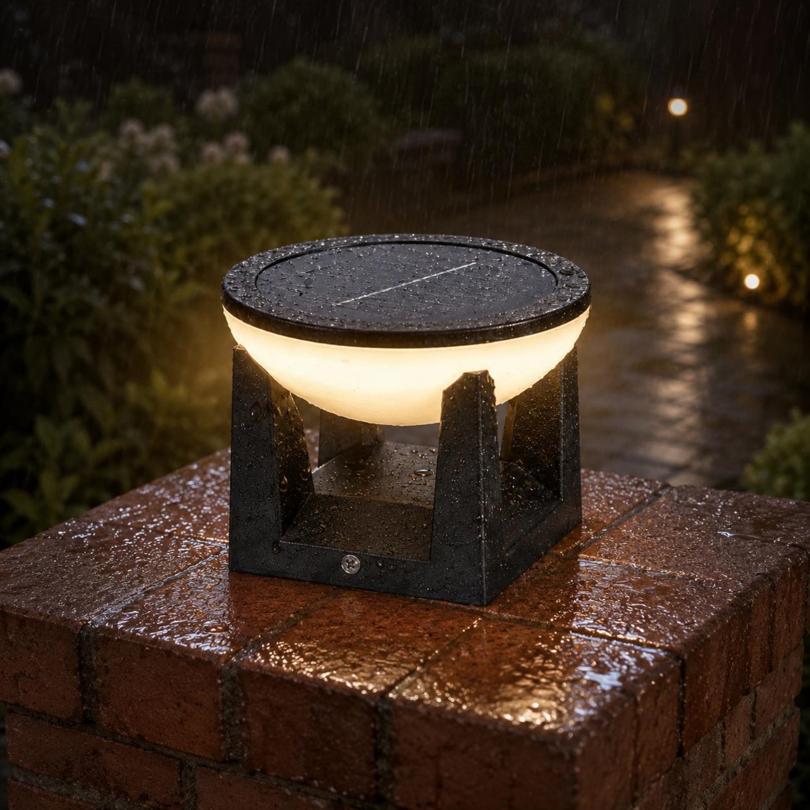 Lámpara Solar para Poste, Fáci - Solar Garden Light reseña y precio